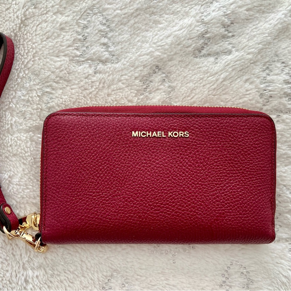Michael Kors Burgundy Leather Wallet